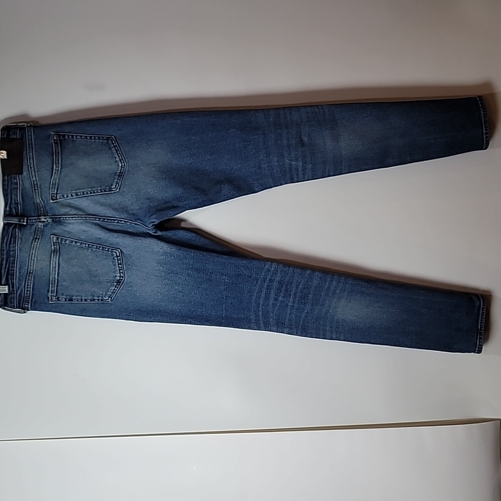 & DENIM Jeans ~ Distressed Skinny Coupe Moulante Jeans with Button-fly - Picture 4 of 13